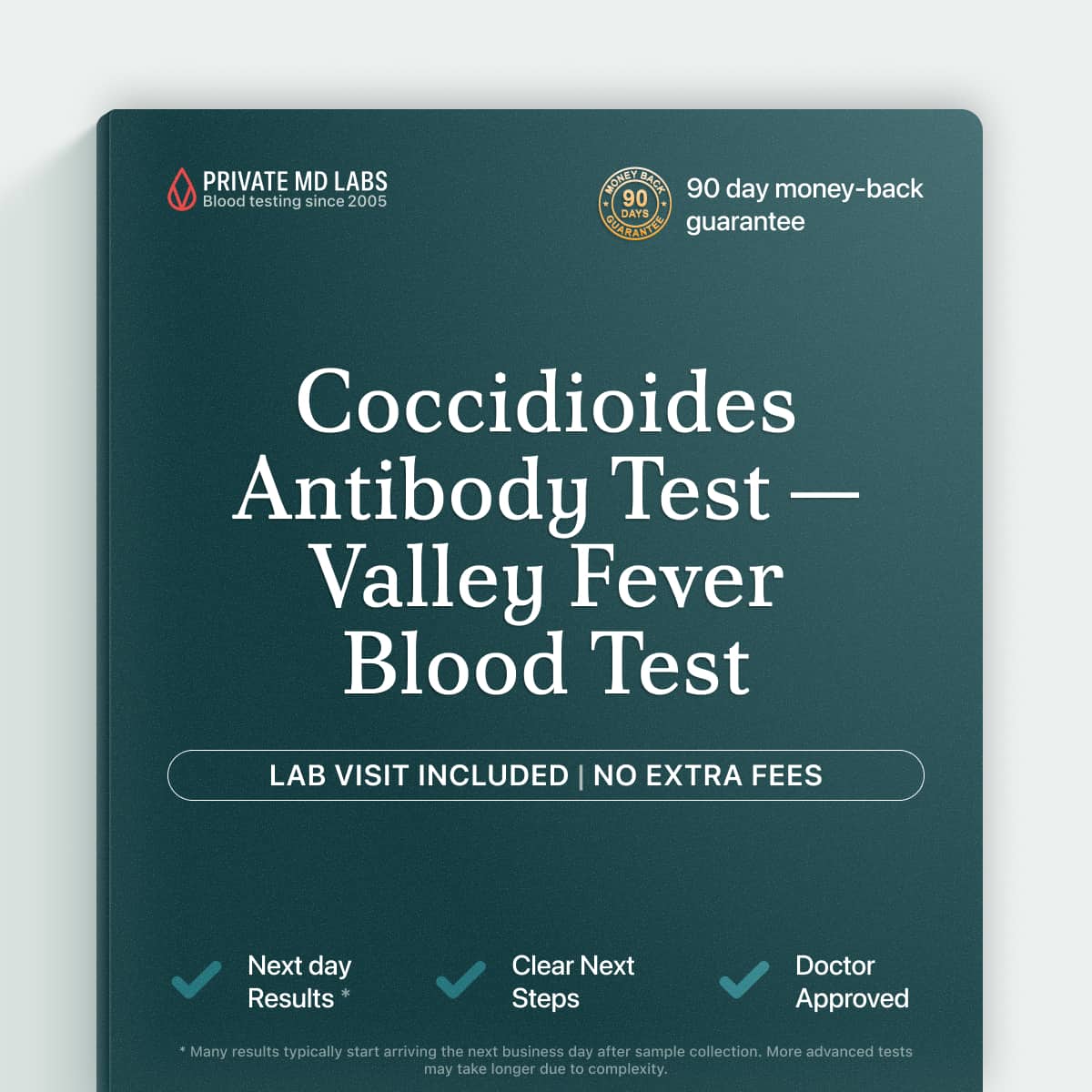 Coccidioides antibody blood test for diagnosing Valley Fever fungal infection
