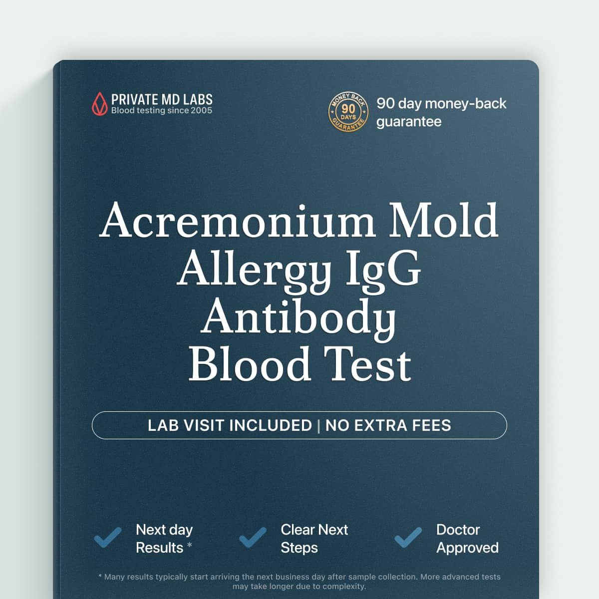 Mold allergy IgG antibody test for Acremonium kiliense fungal sensitivity screening