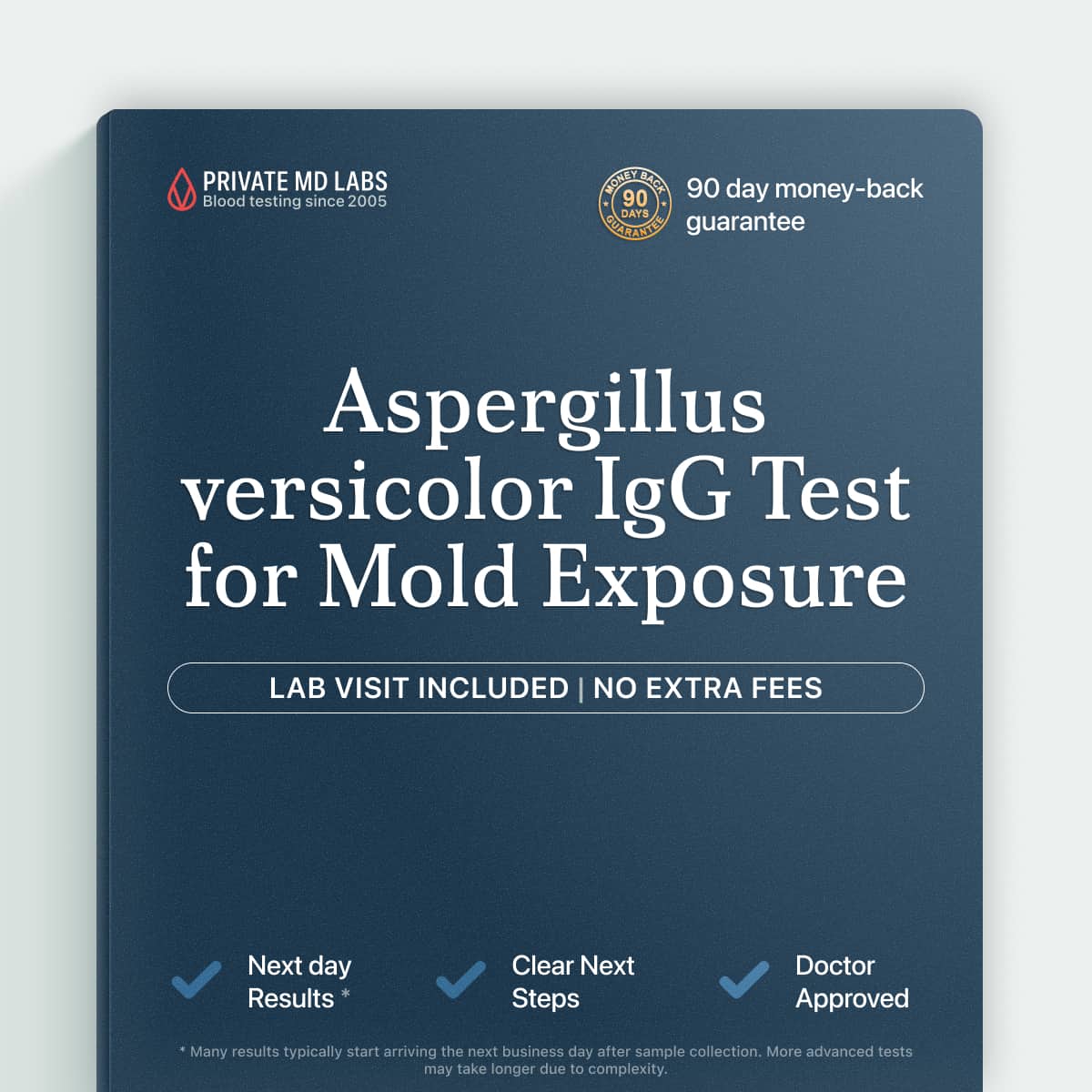 Aspergillus versicolor IgG blood test for mold exposure and allergy symptoms