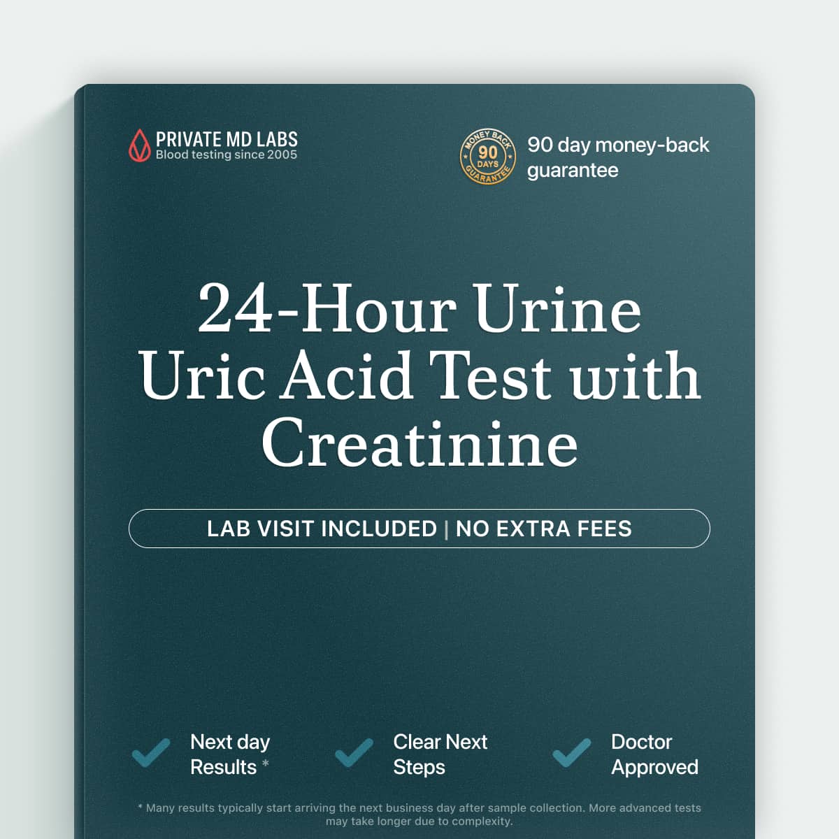 24-hour urine uric acid test for gout, kidney stones, and metabolic health checks