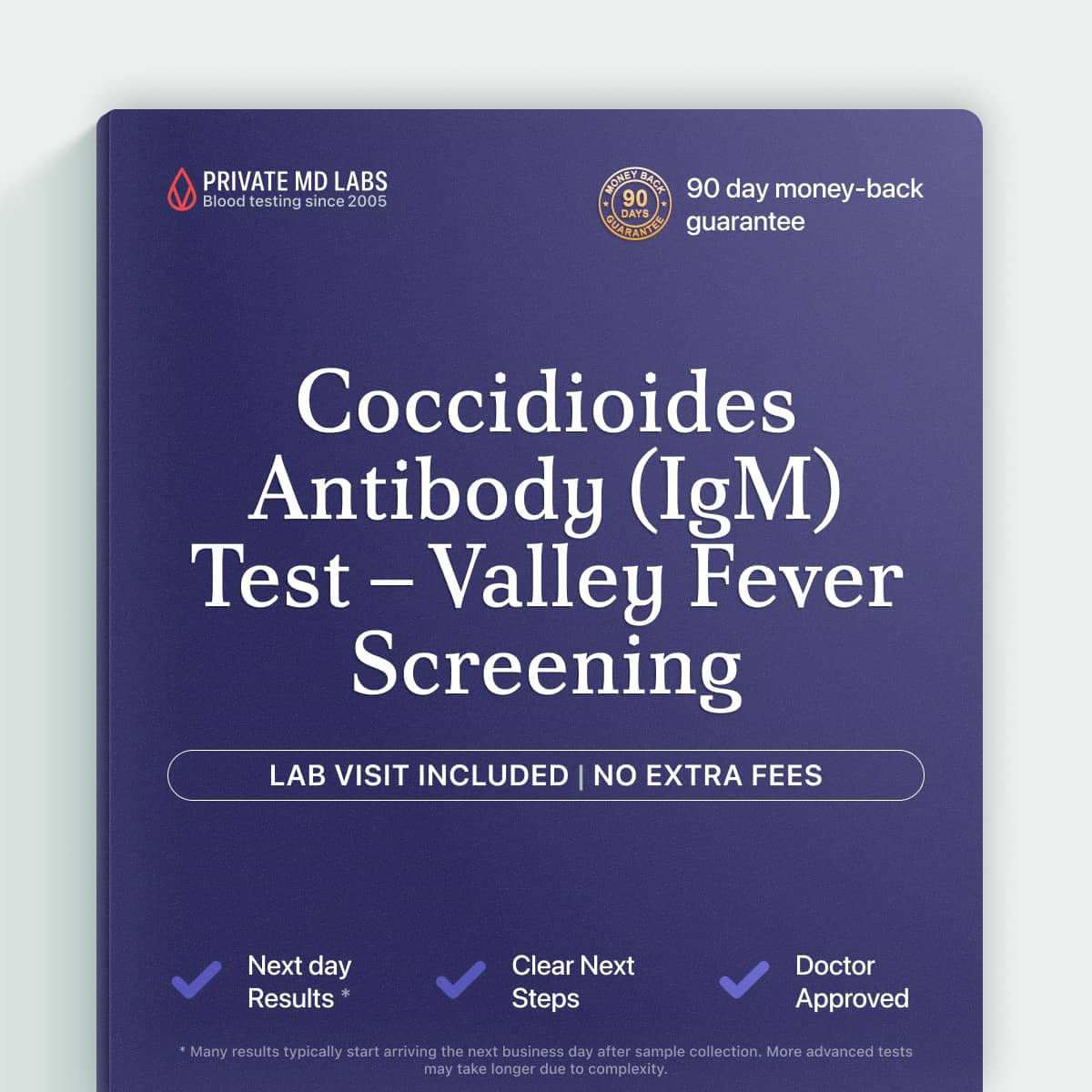 Coccidioides IgM antibody test for detecting recent active Valley Fever infection