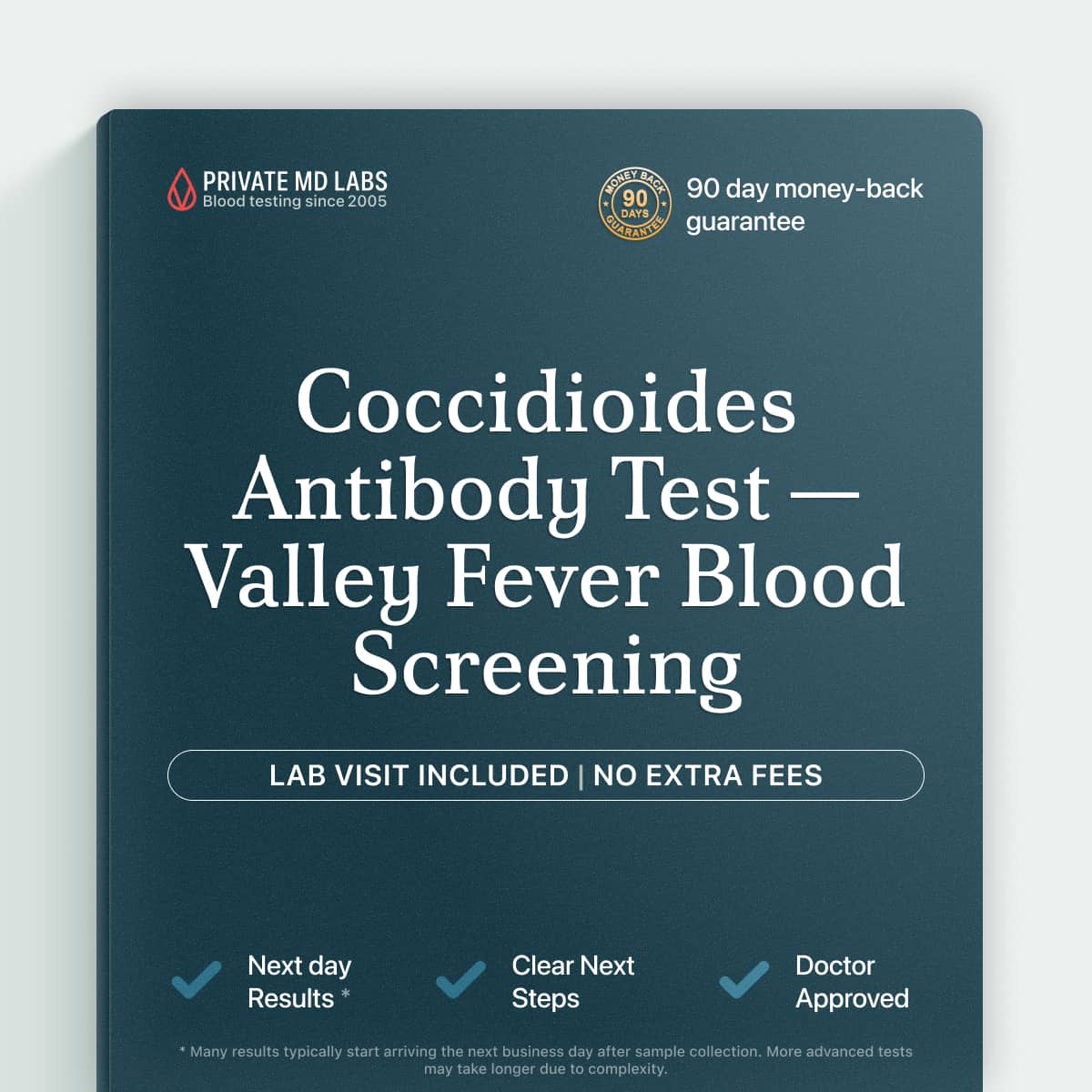 Coccidioides IgG antibody test for diagnosing Valley Fever infection