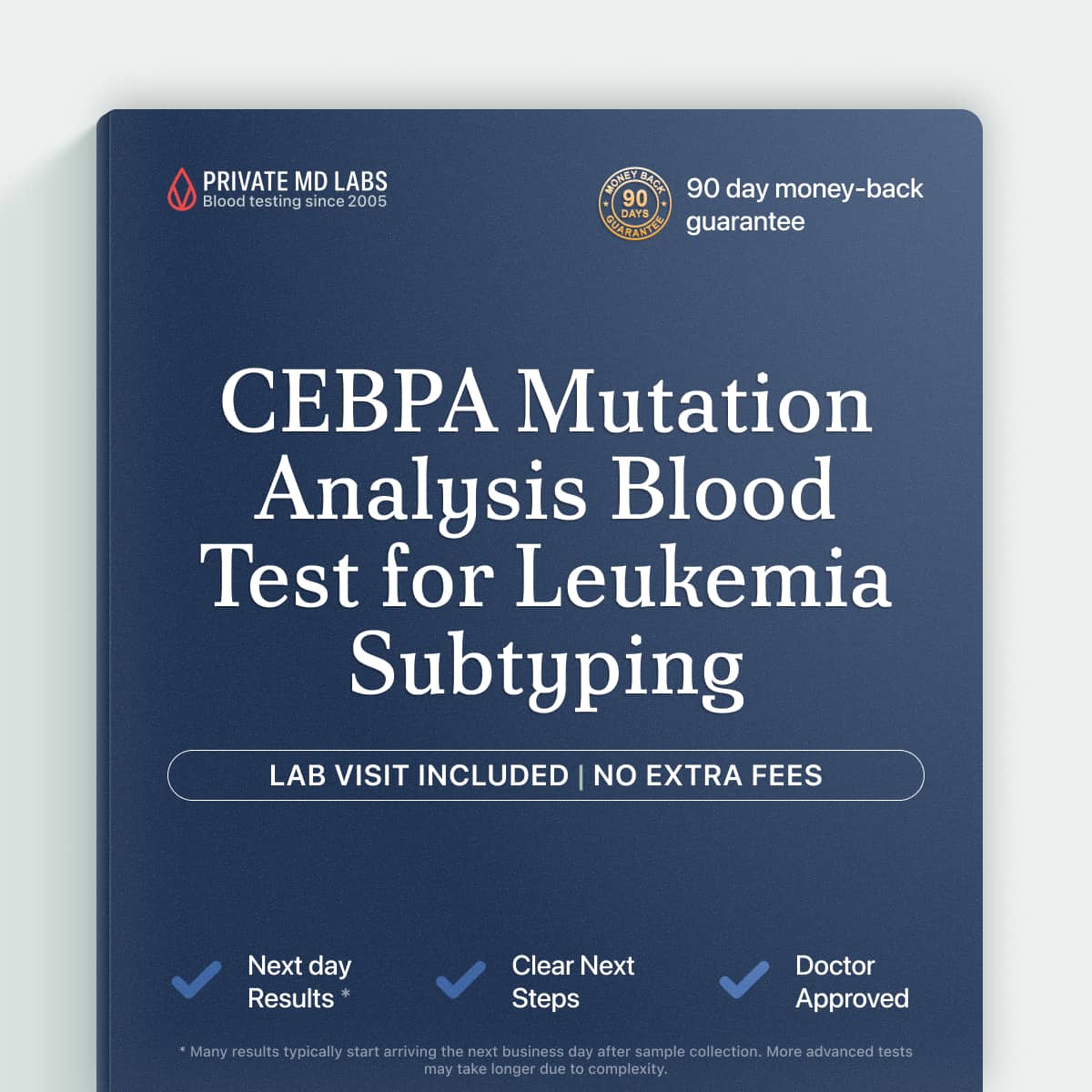 CEBPA mutation test for AML prognosis in patients with leukemia diagnosis