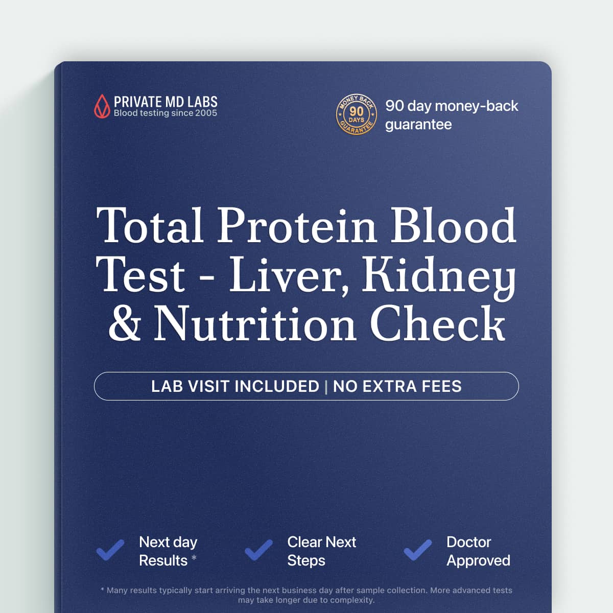 Total protein blood test for checking liver, kidney, and nutrition health