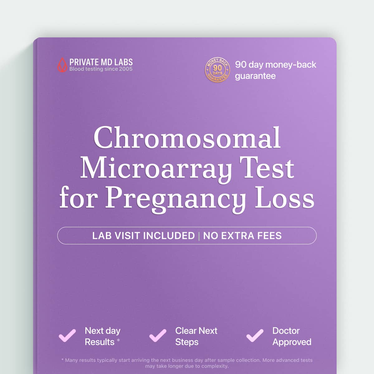 Chromosomal microarray test for pregnancy loss and miscarriage genetic evaluation