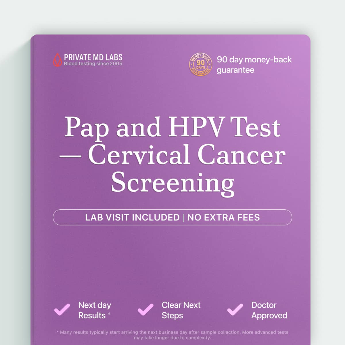 Pap and HPV screening test for women checking cervical cell changes and HPV infection