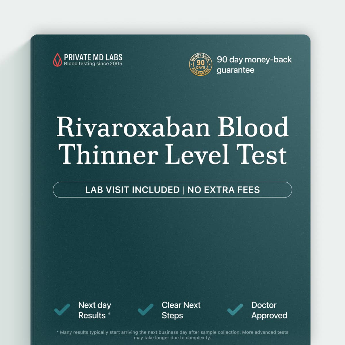 Rivaroxaban blood test for patients monitoring anticoagulant therapy and blood clot risk