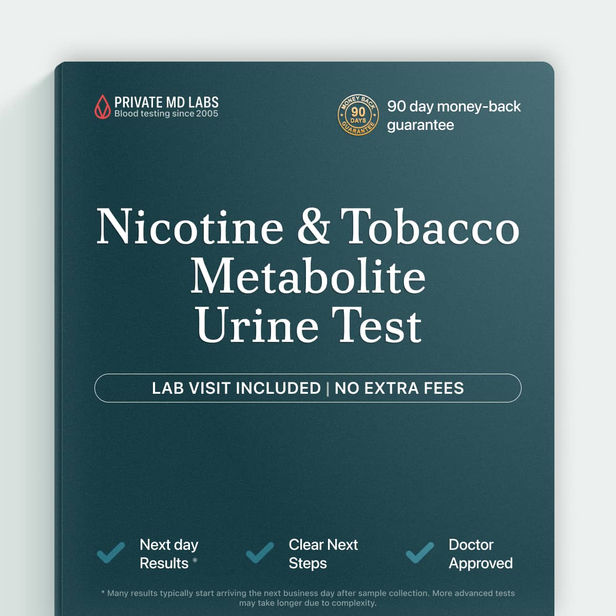 Nicotine metabolite urine test to confirm tobacco use or smoke exposure status