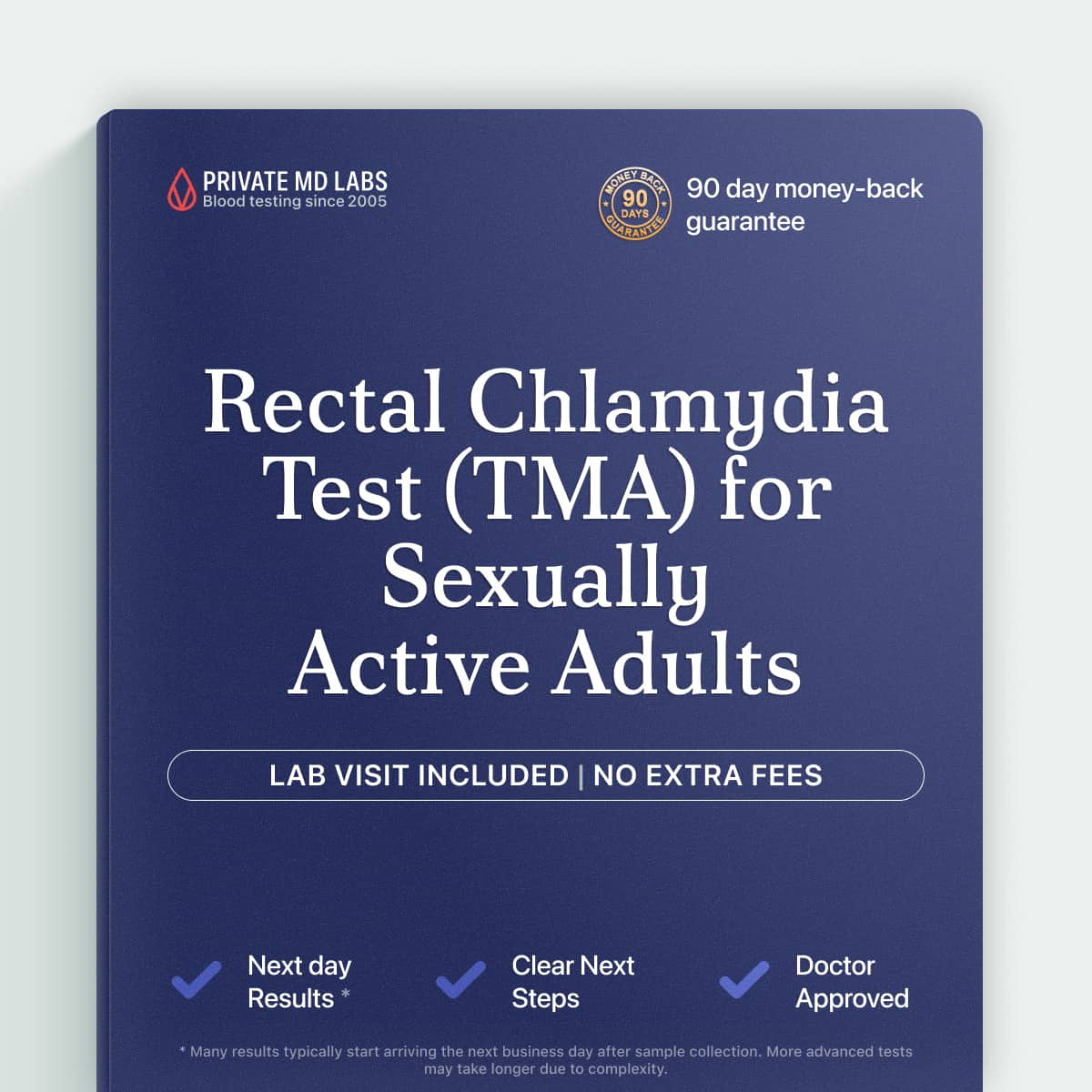 Rectal chlamydia TMA test for sexually active individuals concerned about STI exposure