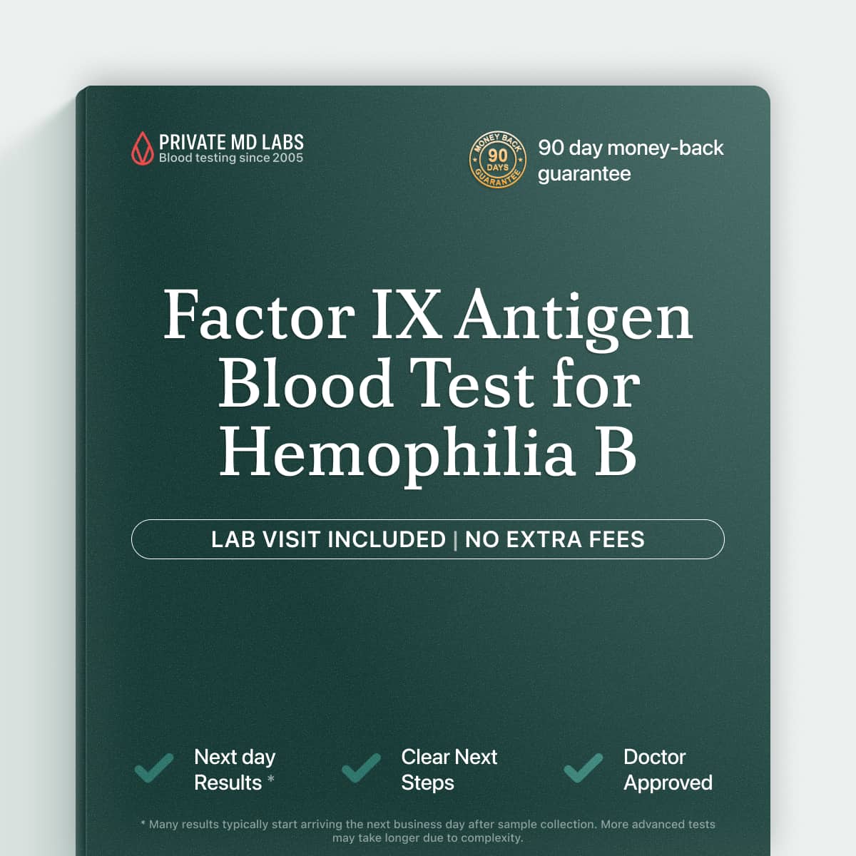 Factor IX antigen test for families with hemophilia B history or bleeding disorders