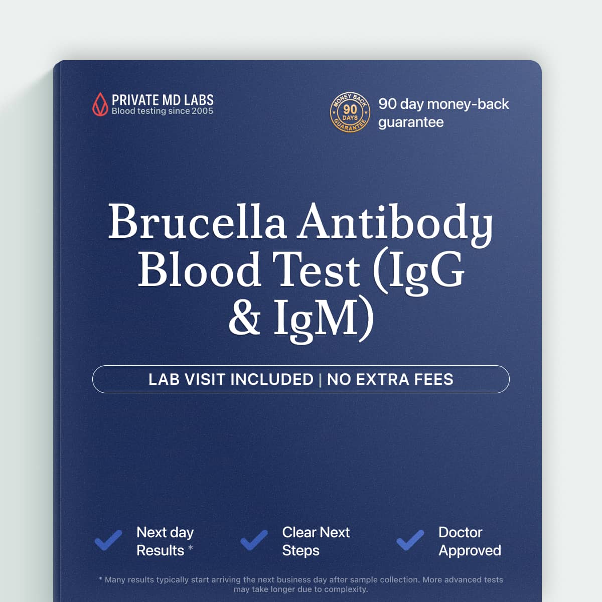 Brucella antibody blood test for suspected exposure to infected animals or products