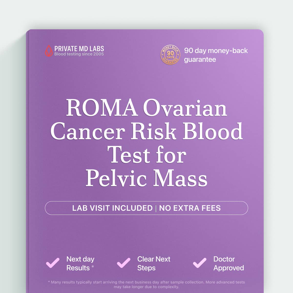 ROMA test for women with a pelvic mass assessing ovarian cancer risk