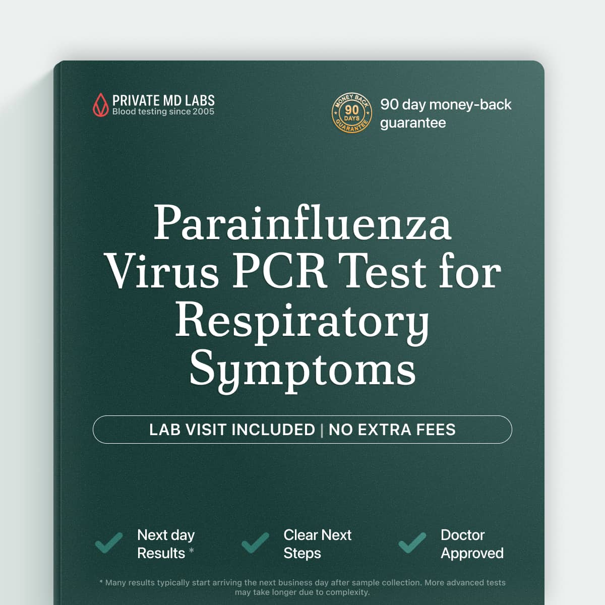 PCR test kit for detecting parainfluenza virus respiratory infection symptoms