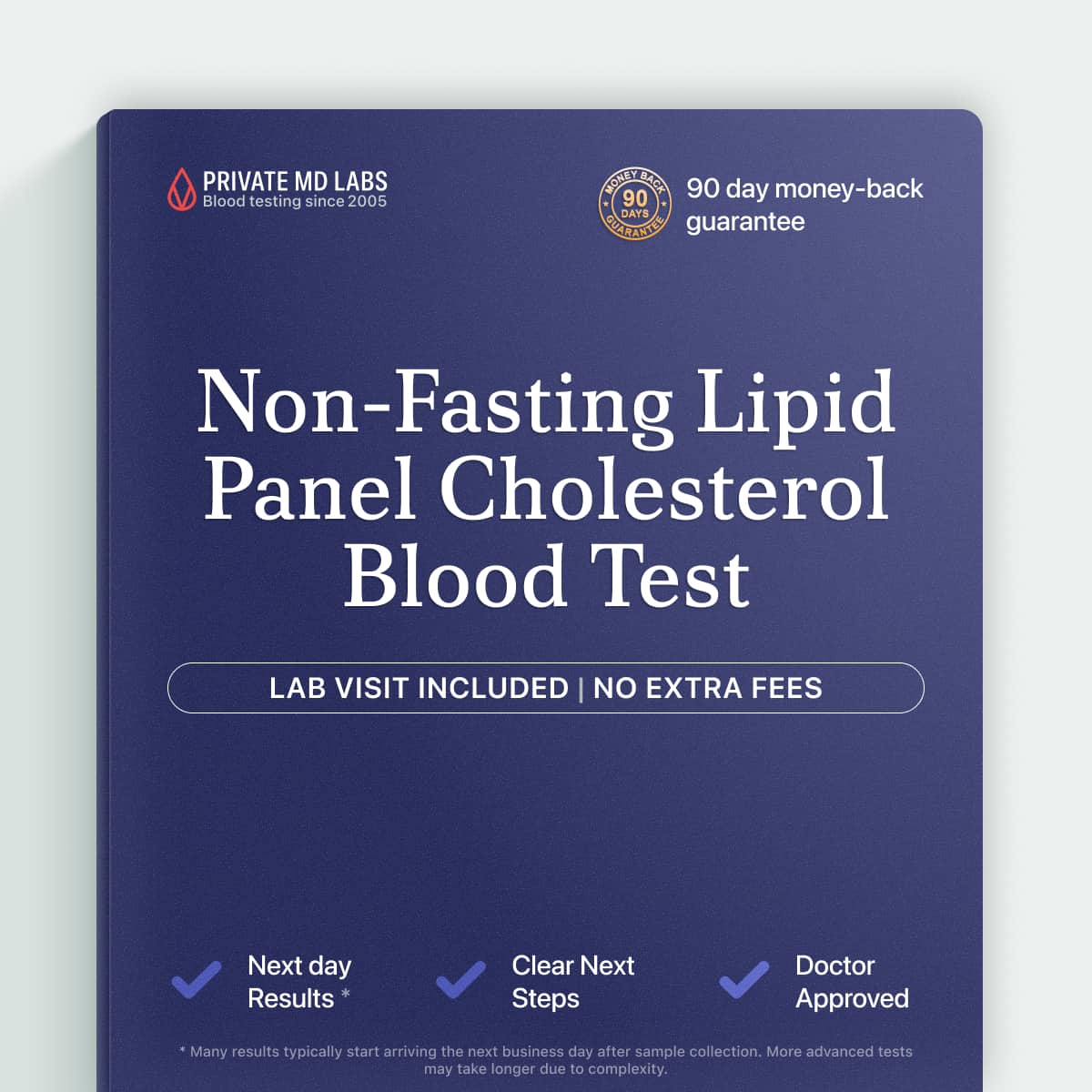 Non-fasting lipid panel for checking cholesterol and heart health easily