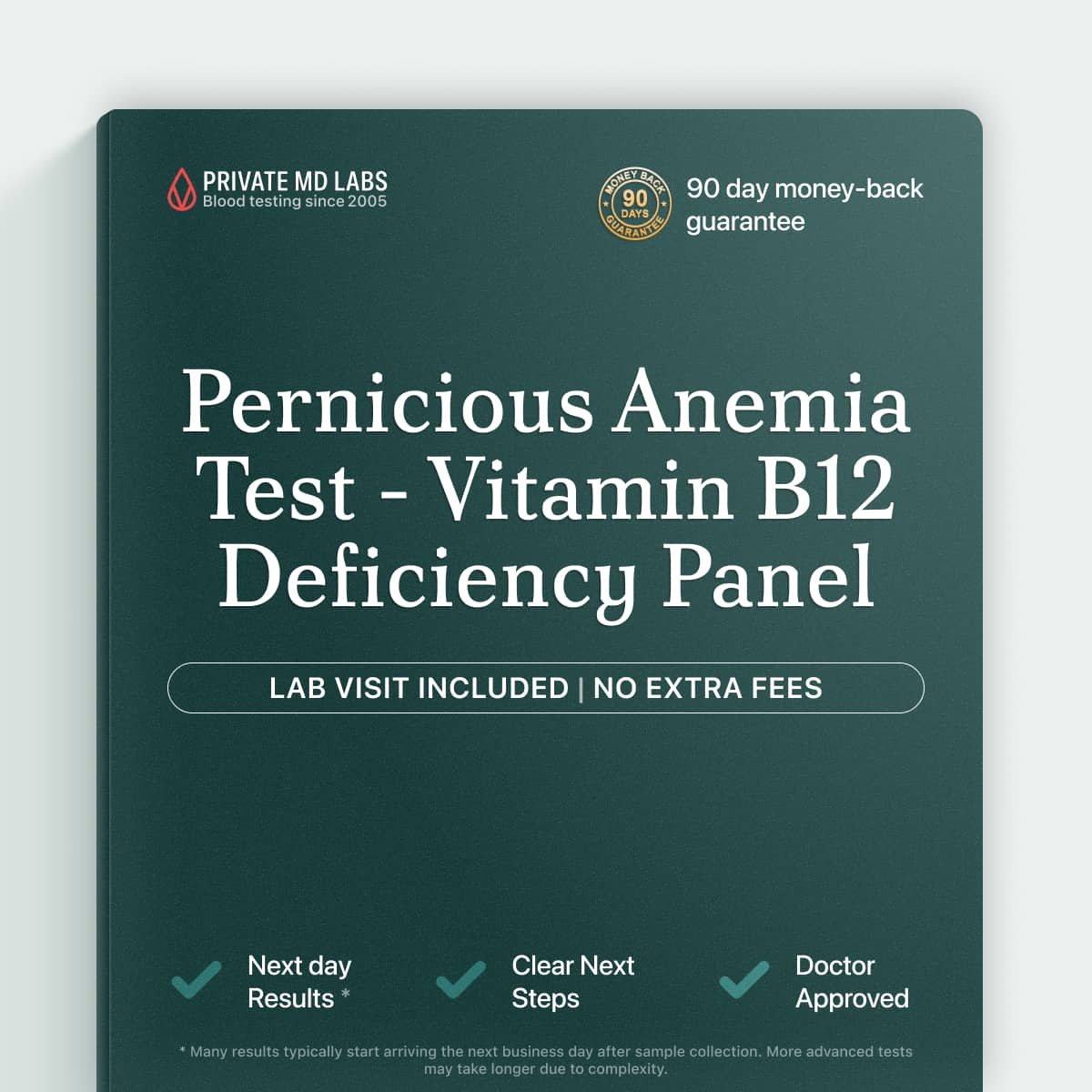 Nutrition-focused test for diagnosing pernicious anemia and vitamin B12 deficiency