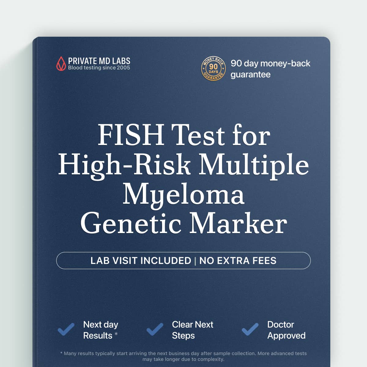 Specialized FISH test for myeloma patients tracking high-risk genetic markers