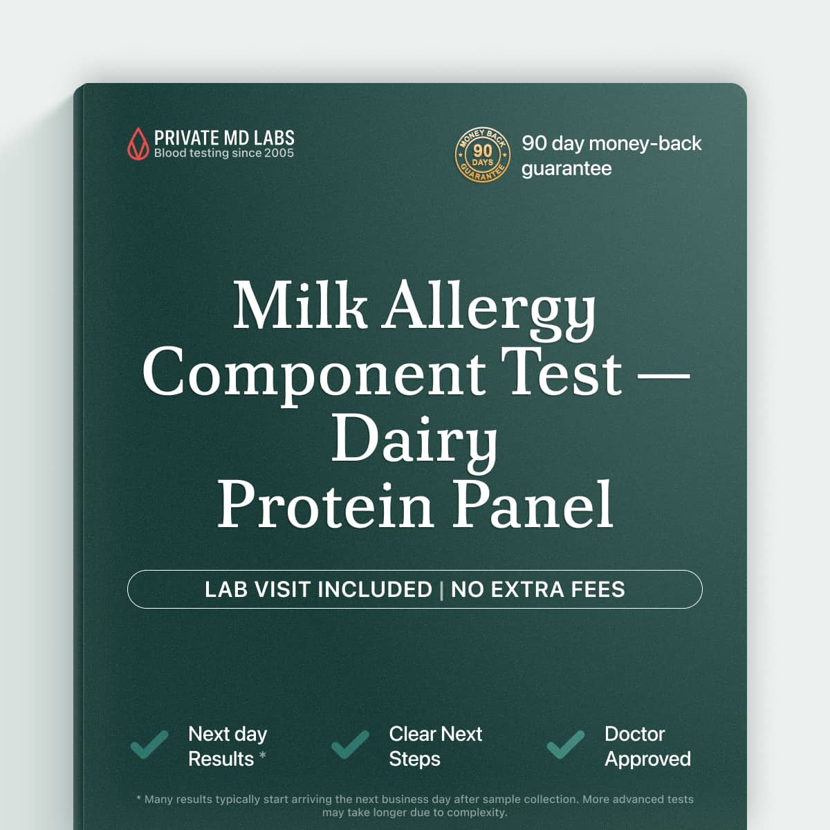 Milk allergy test identifying specific dairy proteins causing reactions