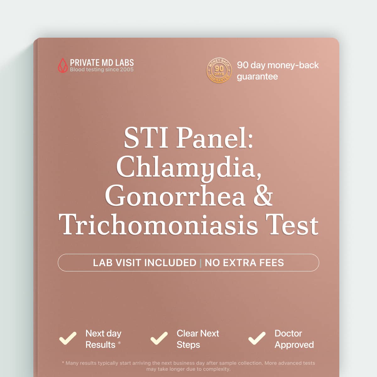 STI panel testing for chlamydia, gonorrhea, and trichomoniasis infections