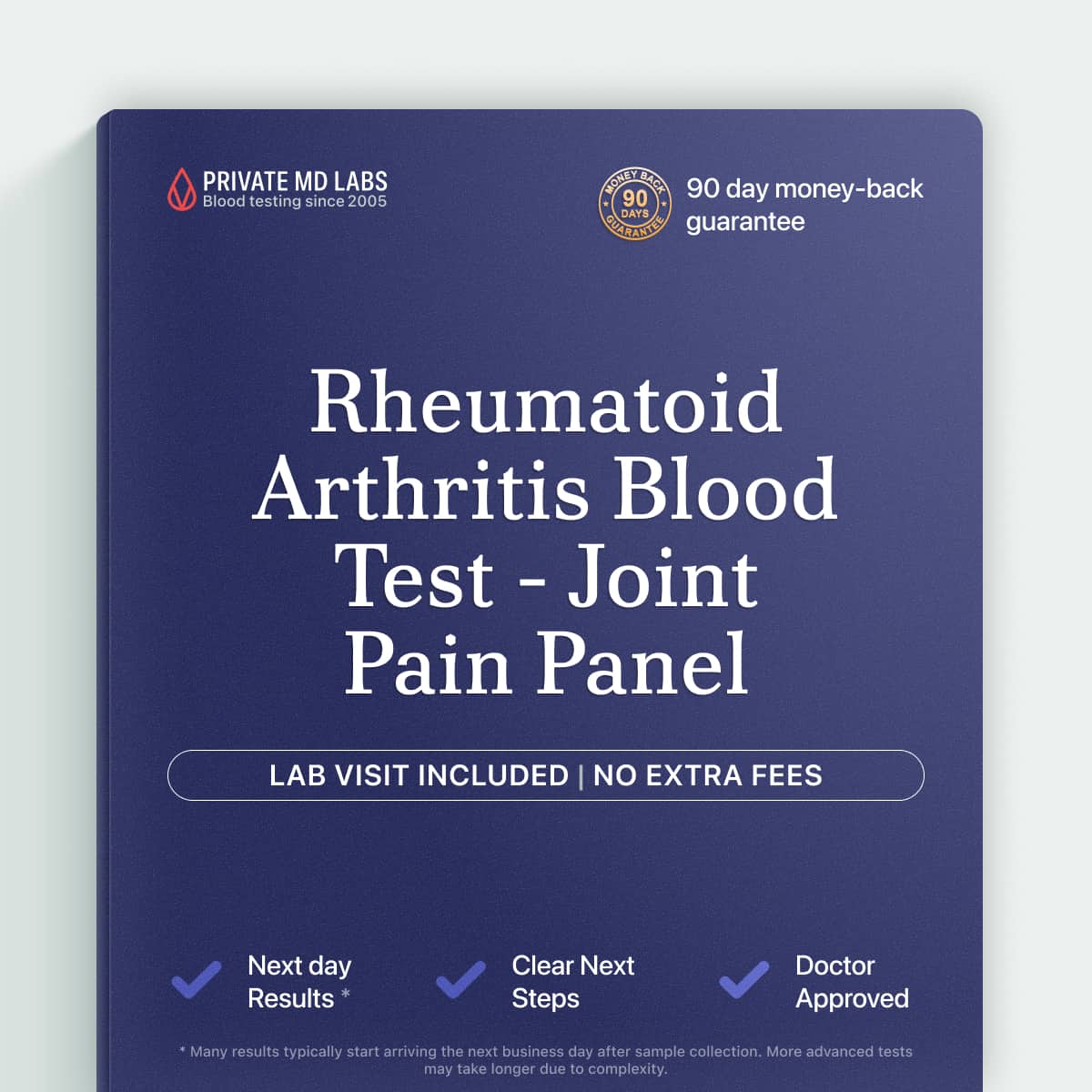 Rheumatoid arthritis panel for adults with joint pain, stiffness, or swelling concerns