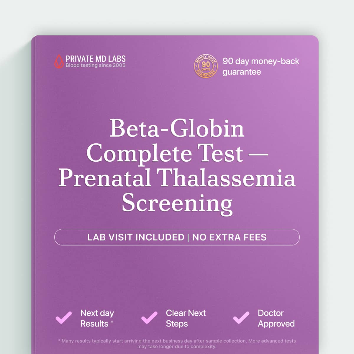 Prenatal genetic test for beta-thalassemia detection during pregnancy planning