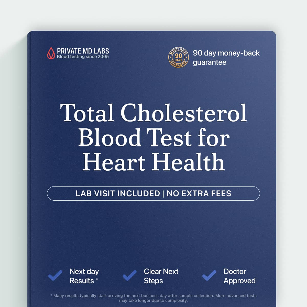 Total cholesterol blood test for adults monitoring heart and cardiovascular health