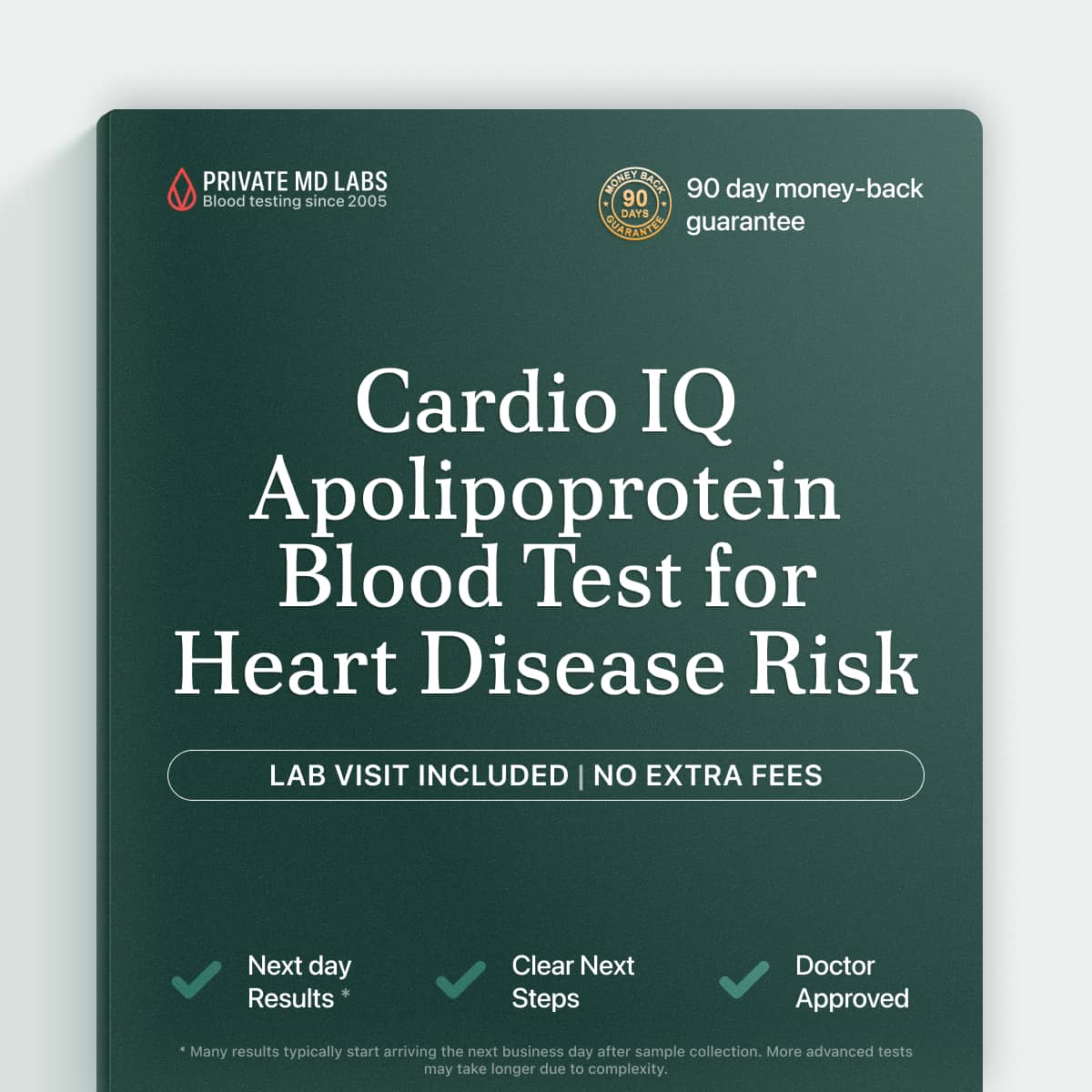 Apolipoprotein test for cardiovascular risk assessment in adults with heart concerns