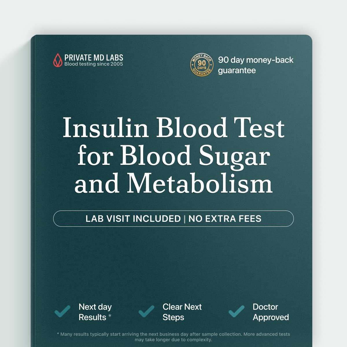 Insulin blood test for checking blood sugar regulation and metabolic health
