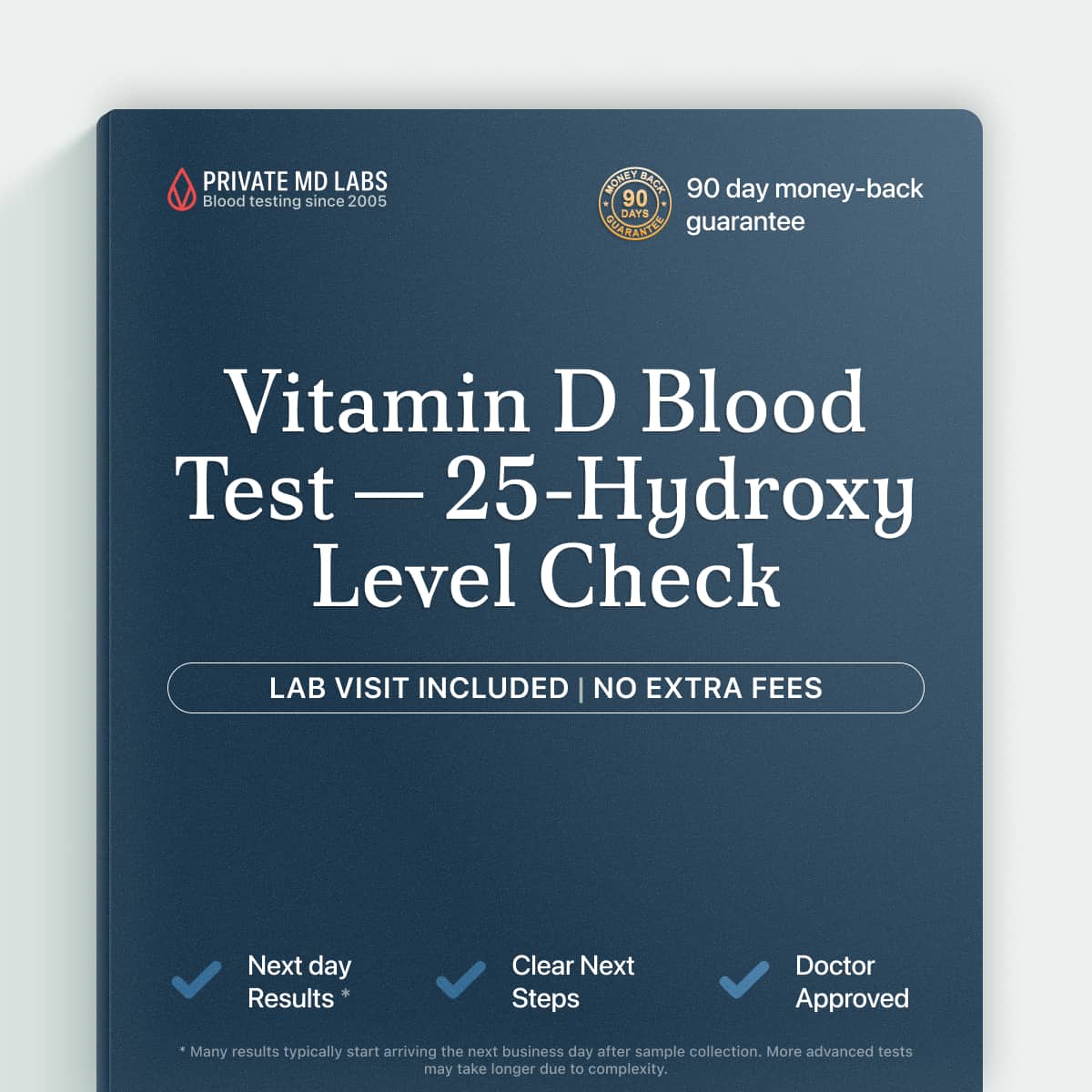 Vitamin D blood test for checking bone health and nutrient deficiency