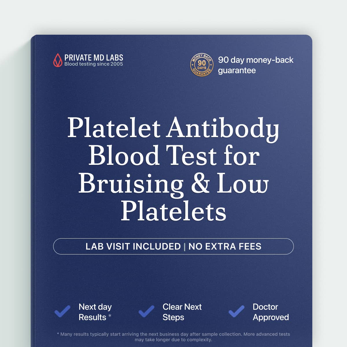 Platelet antibody test for unexplained bruising, low platelet counts, or bleeding issues