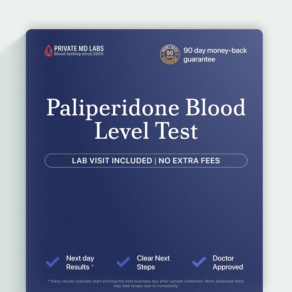 Paliperidone drug level blood test for monitoring antipsychotic medication treatment