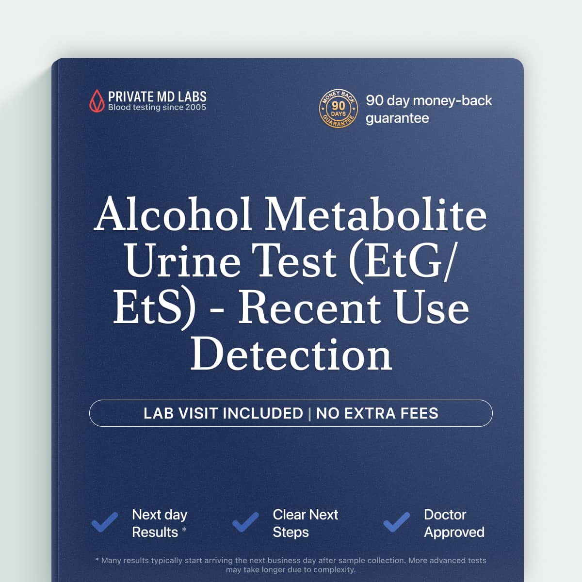 Urine alcohol metabolite test detecting recent ethanol use via EtG and EtS