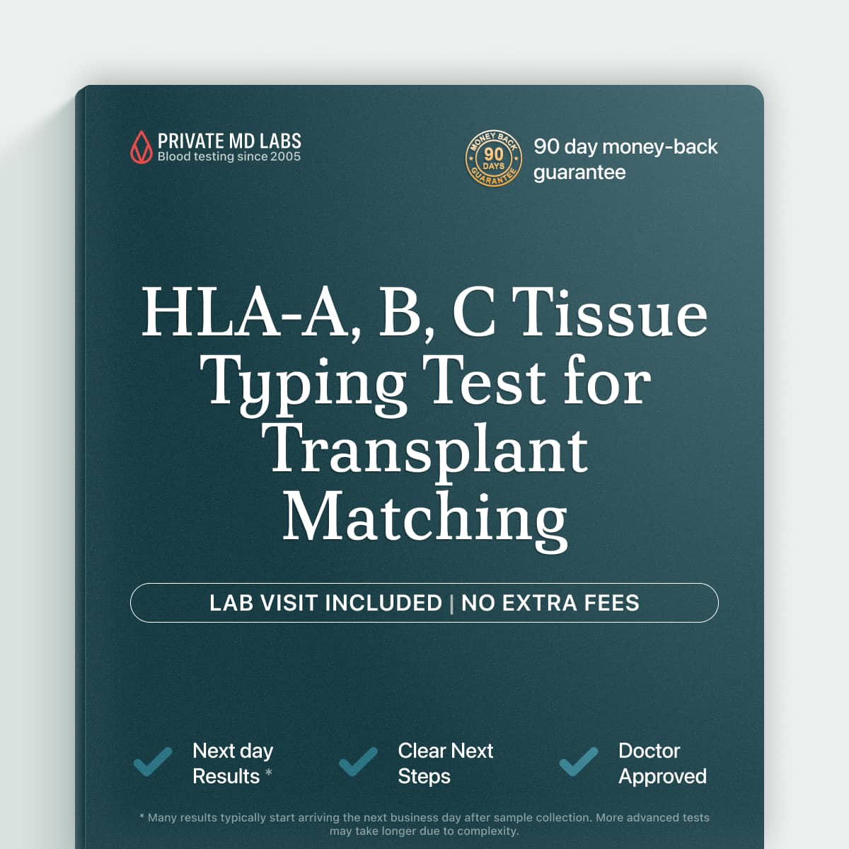 HLA typing test for transplant matching and family genetic compatibility screening