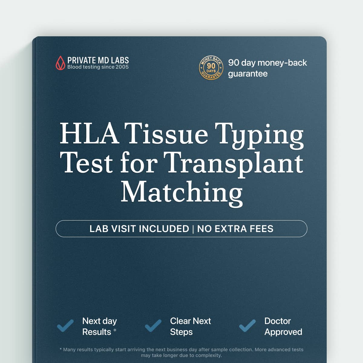 HLA typing test for transplant matching between organ or bone marrow donors and recipients