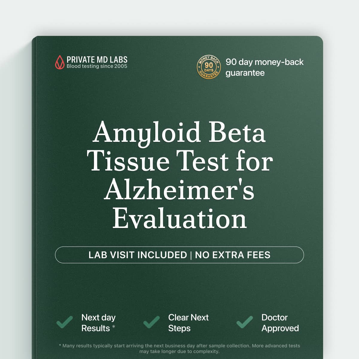 Amyloid beta tissue test for families concerned about Alzheimer's disease history