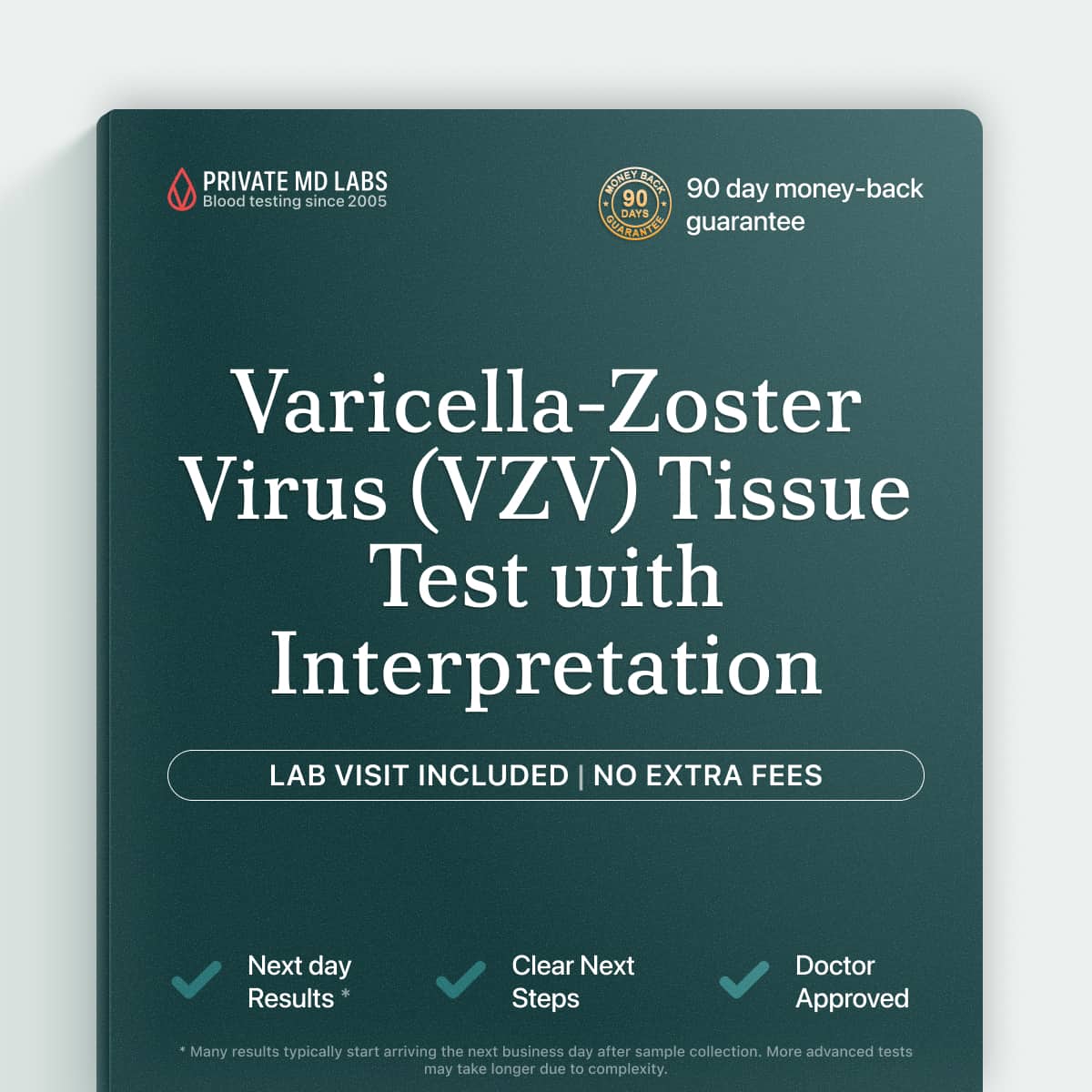 Tissue-based VZV test for diagnosing shingles or chickenpox virus in biopsy samples