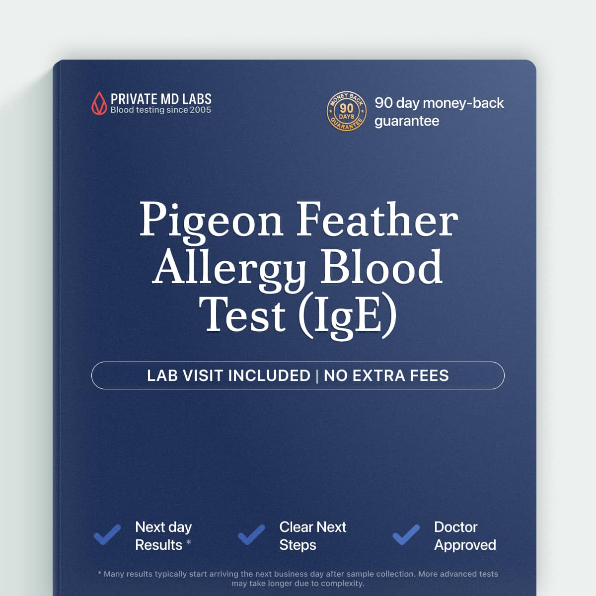 Allergy blood test for pigeon feather sensitivity and related respiratory symptoms