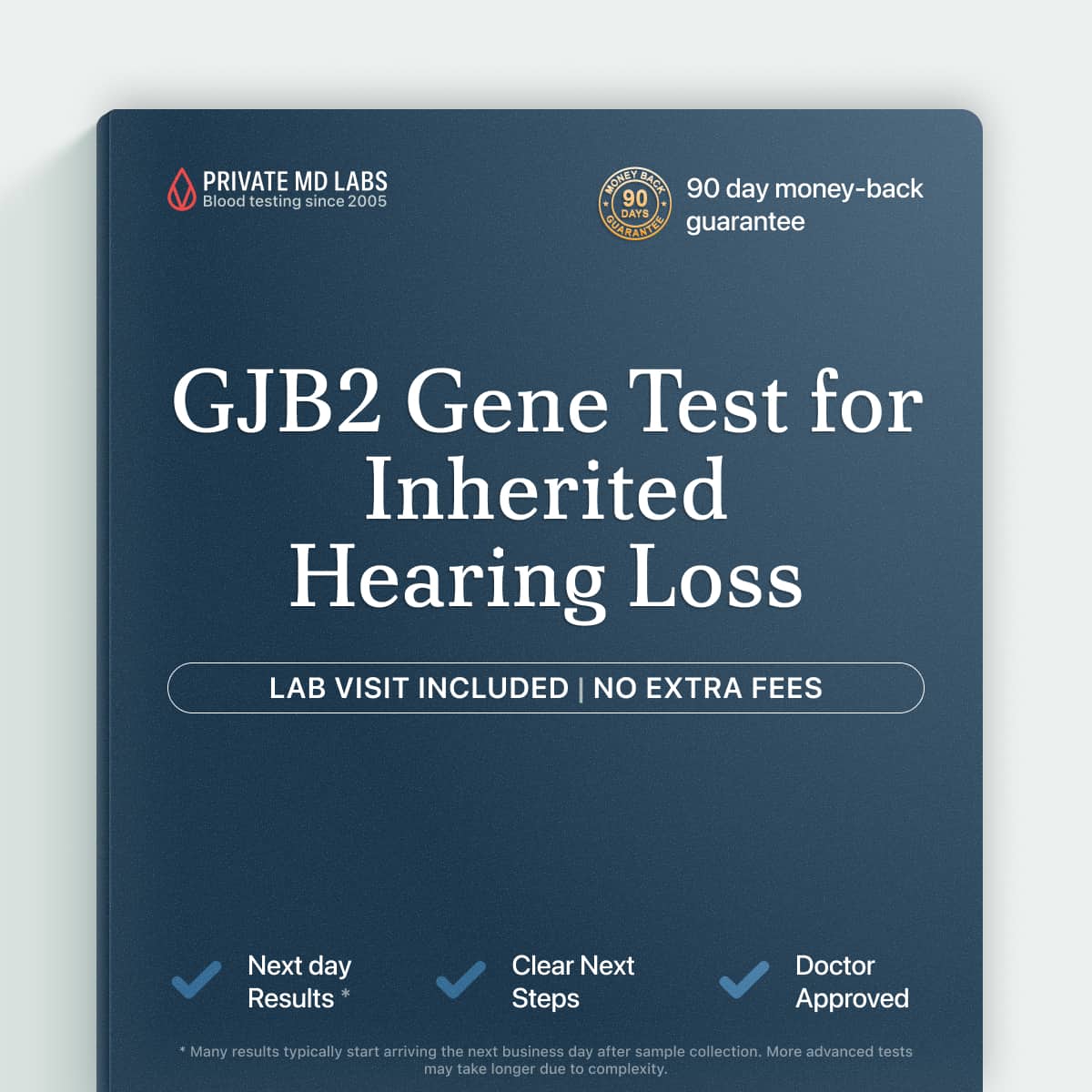 Genetic DNA test for hearing loss linked to inherited GJB2 gene changes