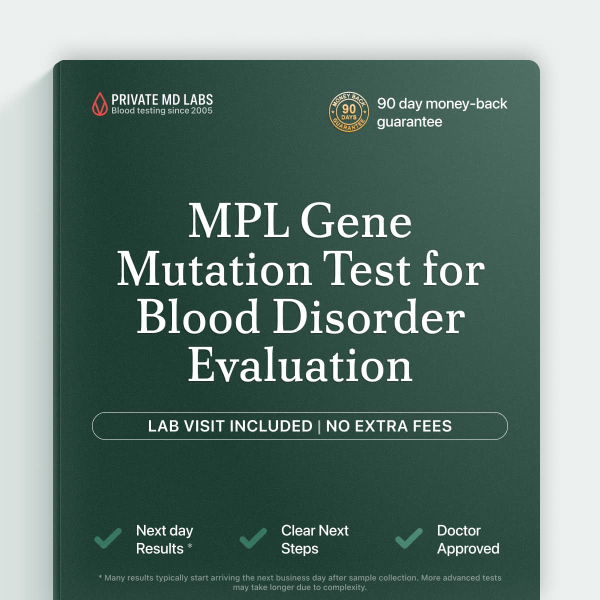 Genetic mutation test for patients evaluating myeloproliferative neoplasm risk factors