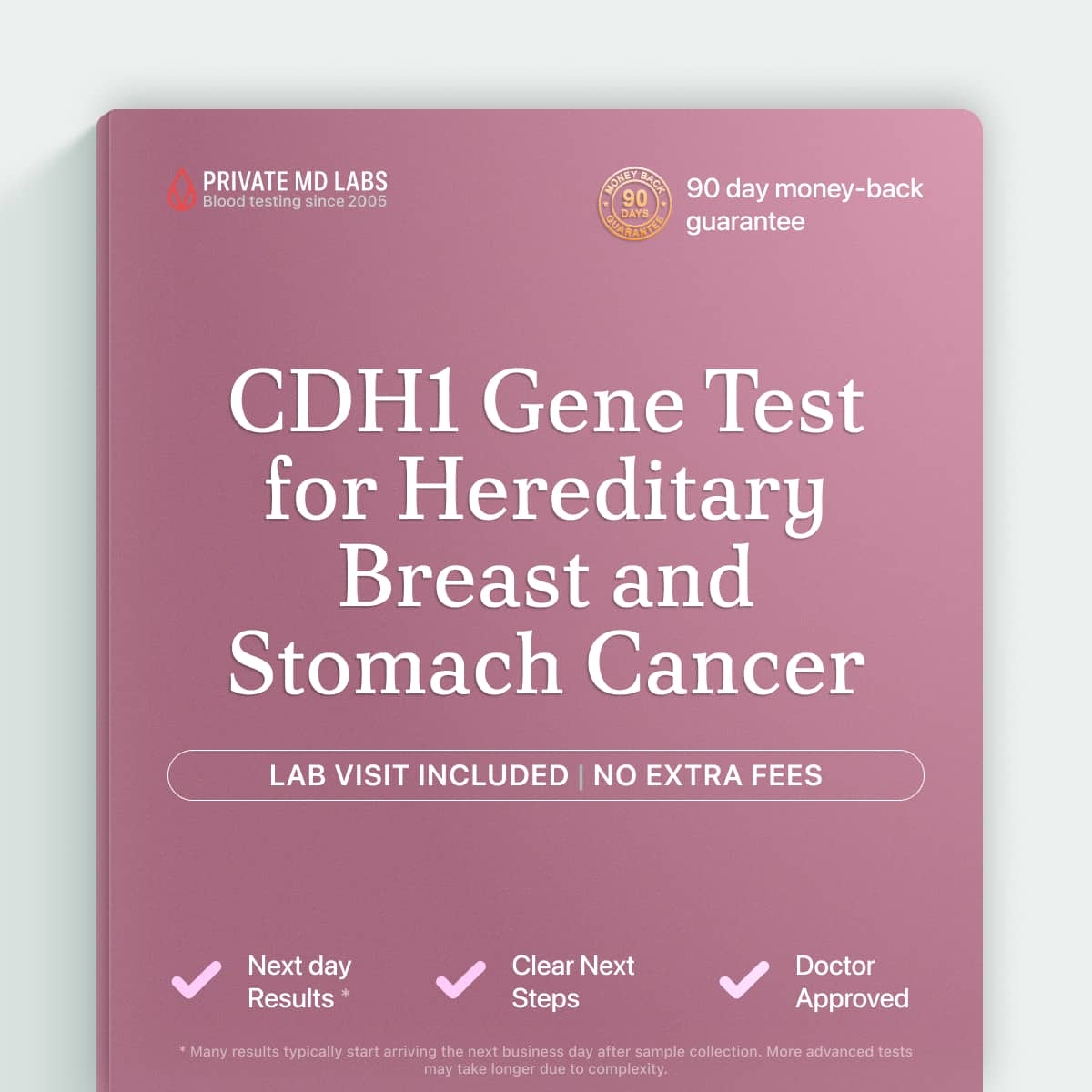 Genetic test for families with hereditary breast and gastric cancer history