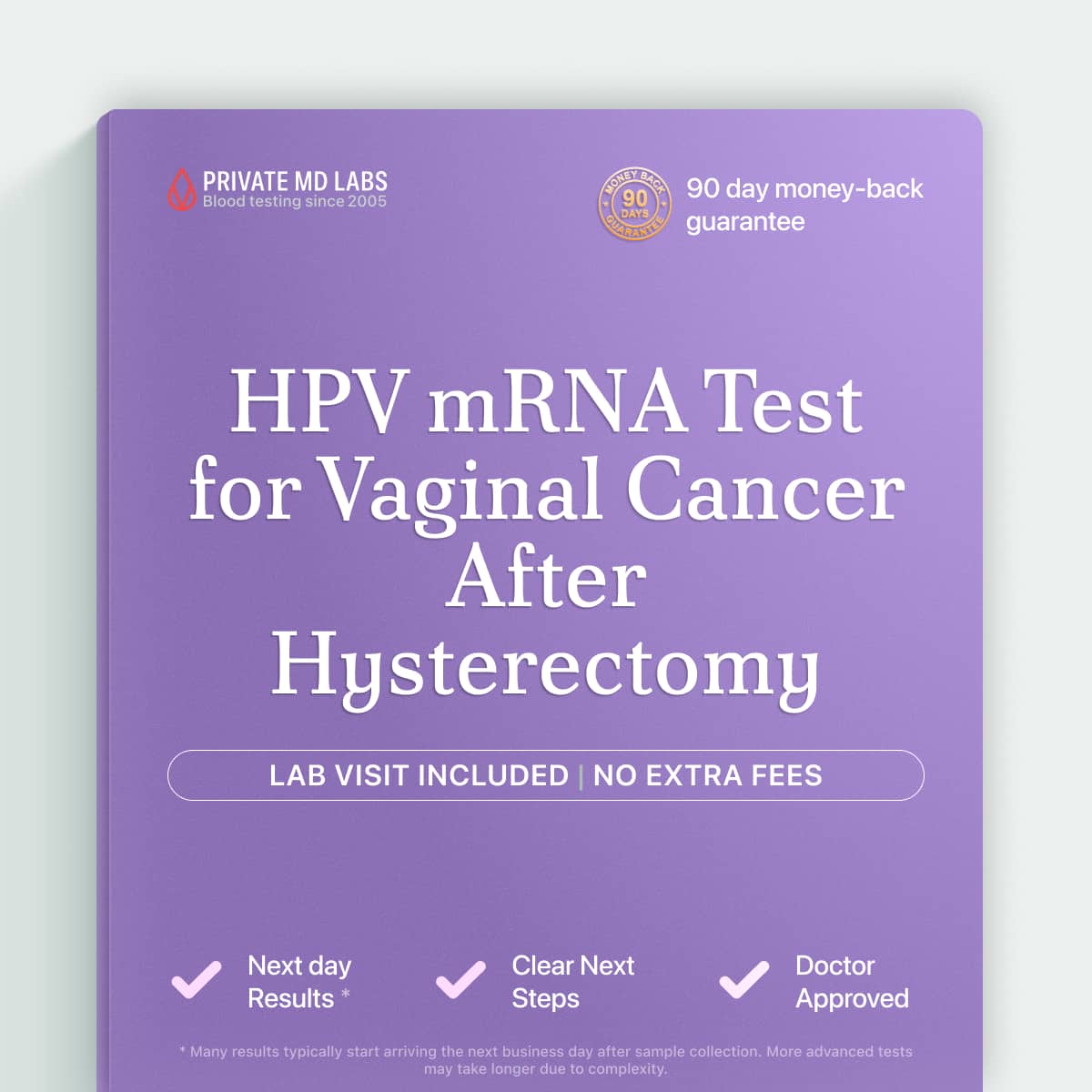 HPV mRNA test for women post-hysterectomy checking vaginal cancer risk