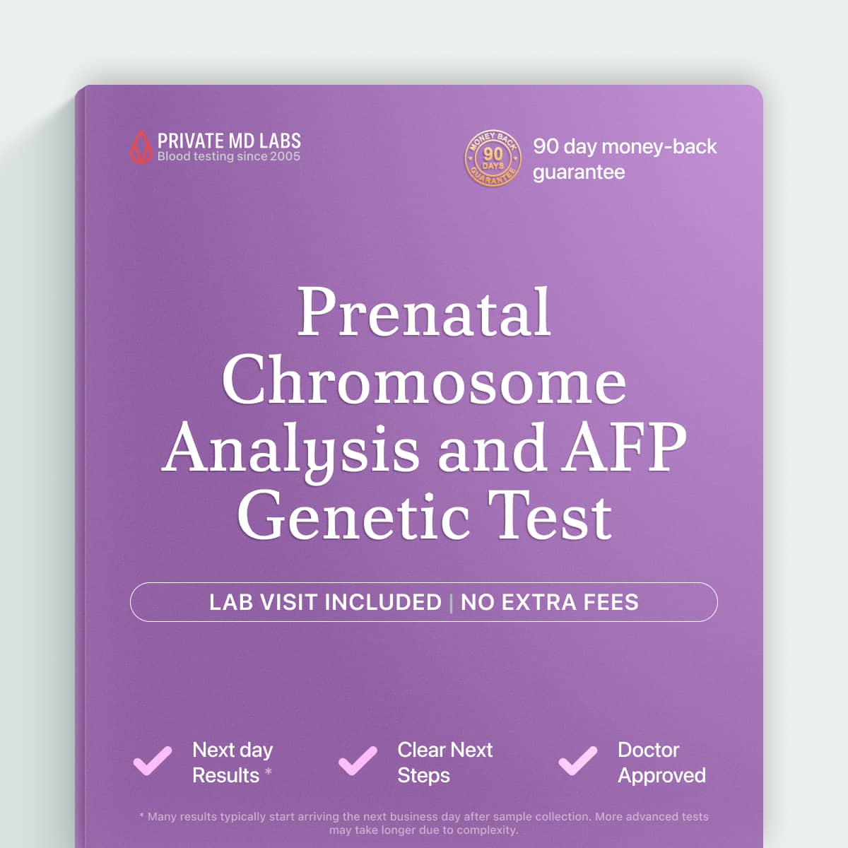 Prenatal chromosome and AFP test for pregnant women assessing fetal genetic health
