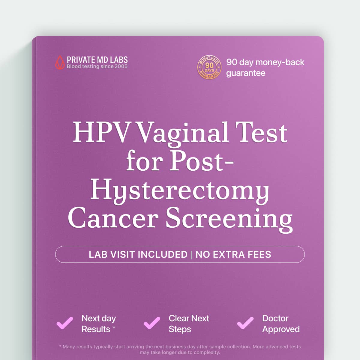 HPV mRNA vaginal test for post-hysterectomy women monitoring vaginal cancer risk