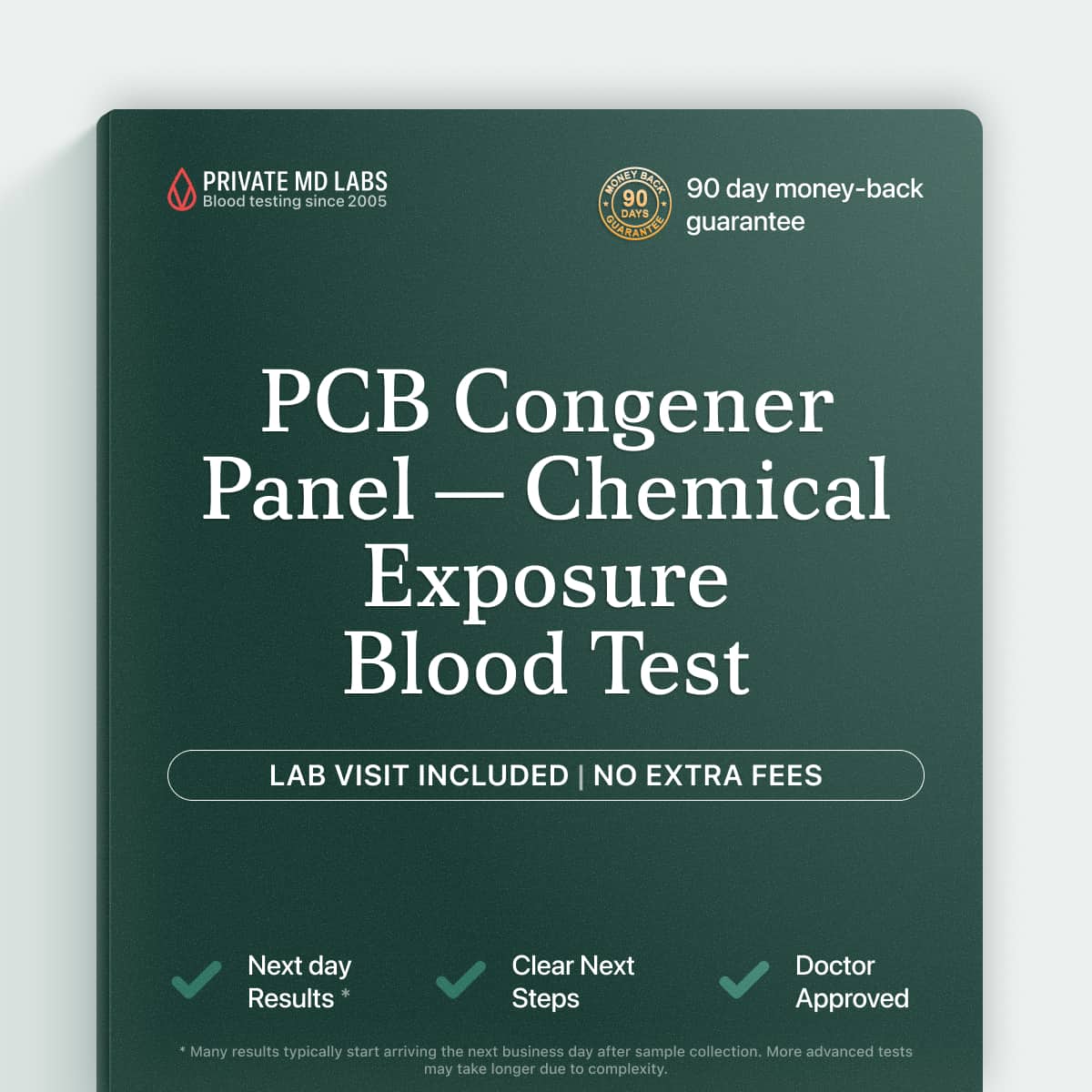 PCB congener panel for adults concerned about chemical exposure and toxin buildup