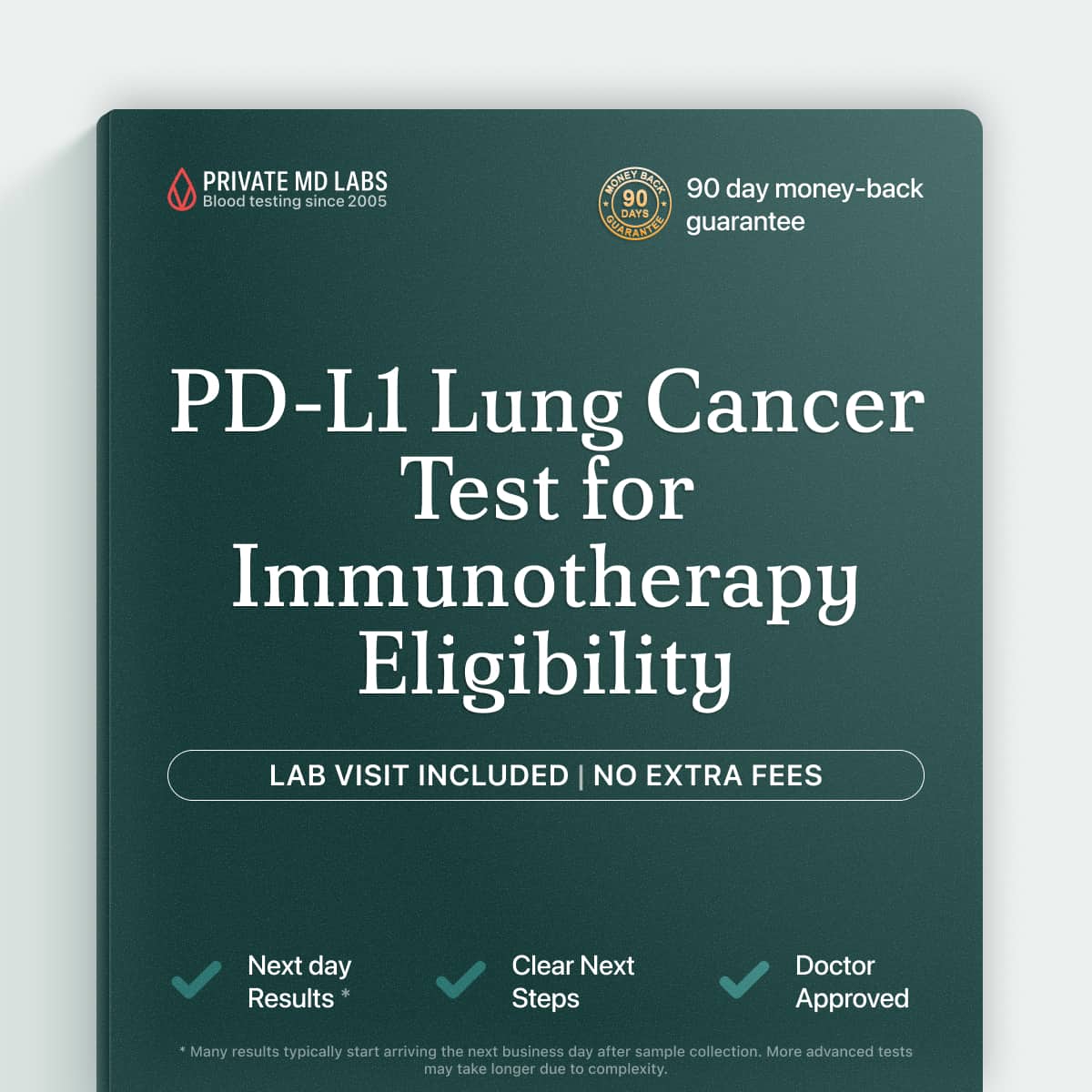 PD-L1 IHC test for lung cancer patients considering immunotherapy eligibility