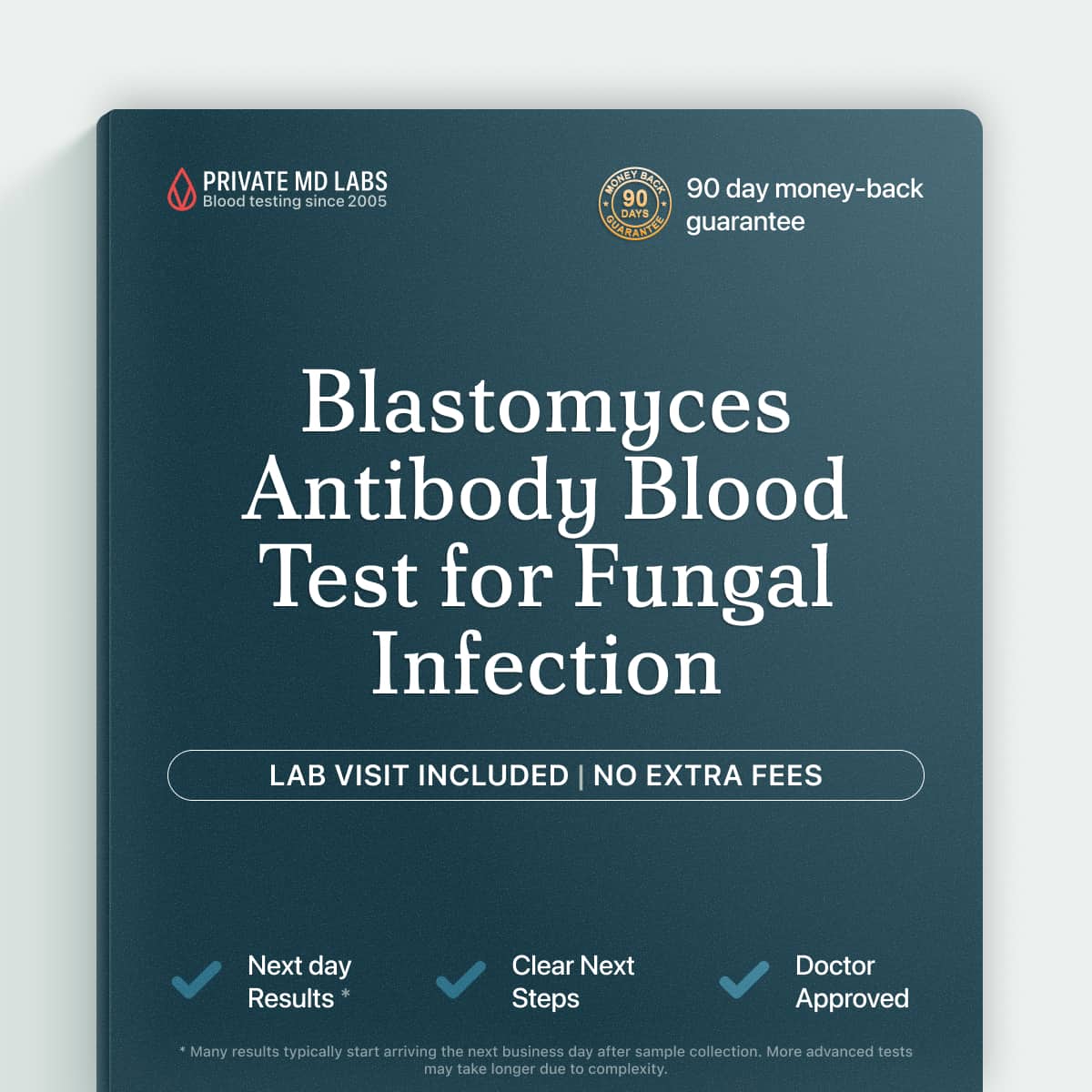 Blastomyces antibody blood test for diagnosing suspected fungal lung infection