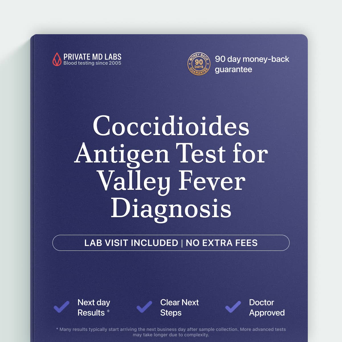 Coccidioides antigen test for diagnosing and monitoring Valley Fever infection