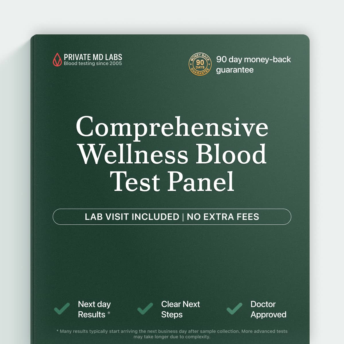 General wellness blood panel for adults tracking overall health year-round