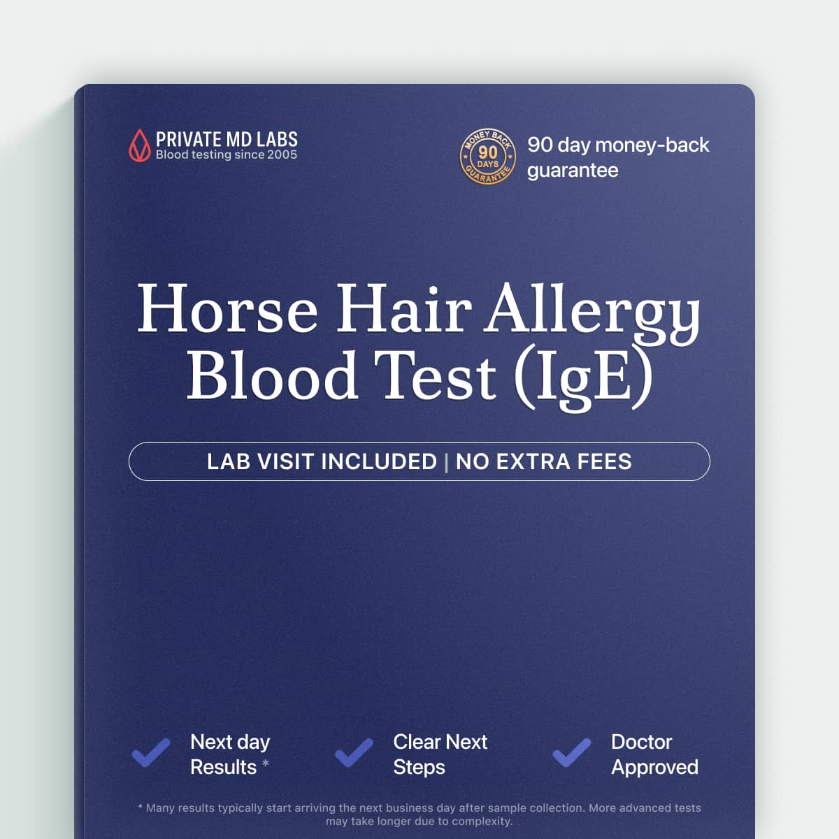 Horse hair allergy IgE blood test for people with pet or barn exposure symptoms