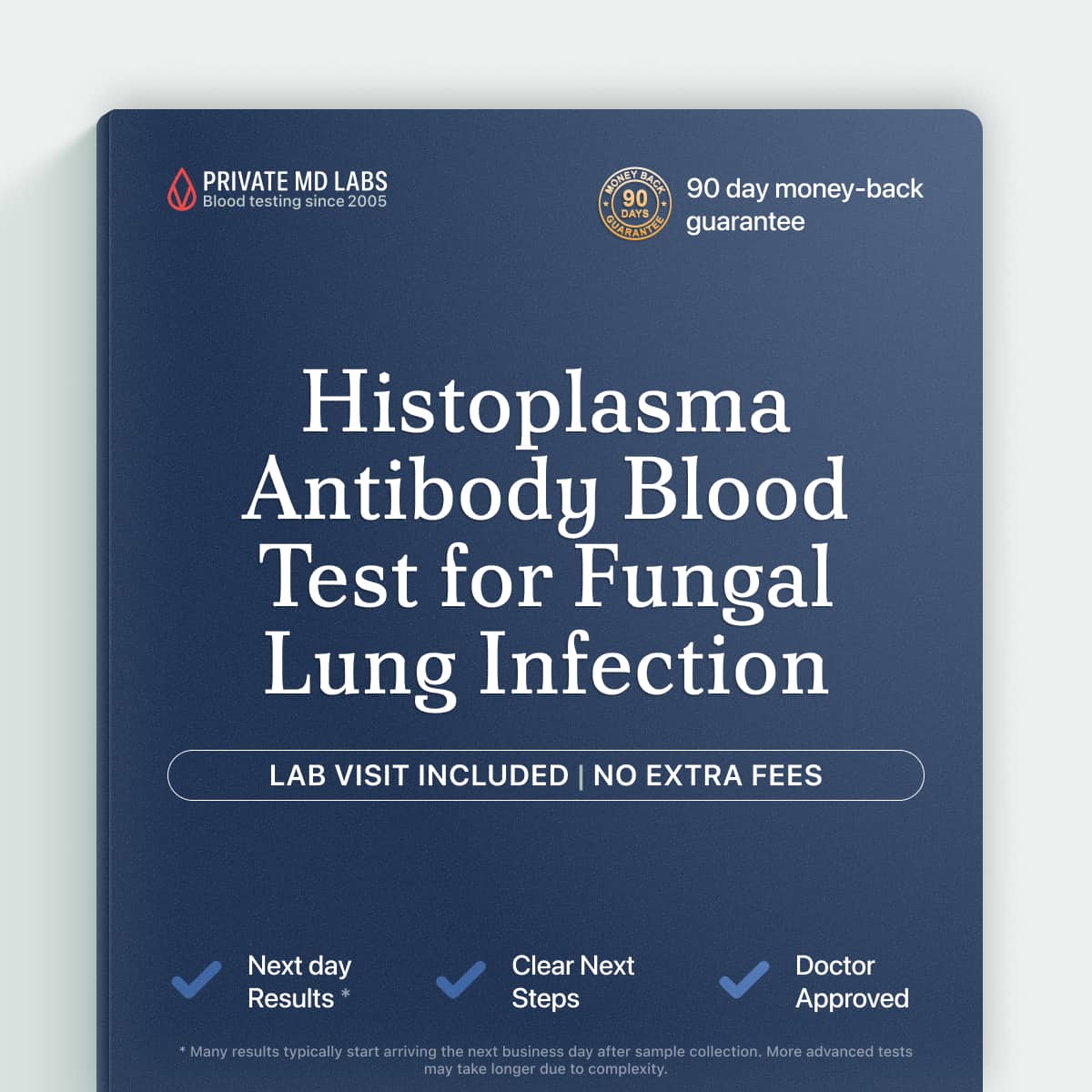 Histoplasma antibody test for diagnosing chronic or active fungal lung infection