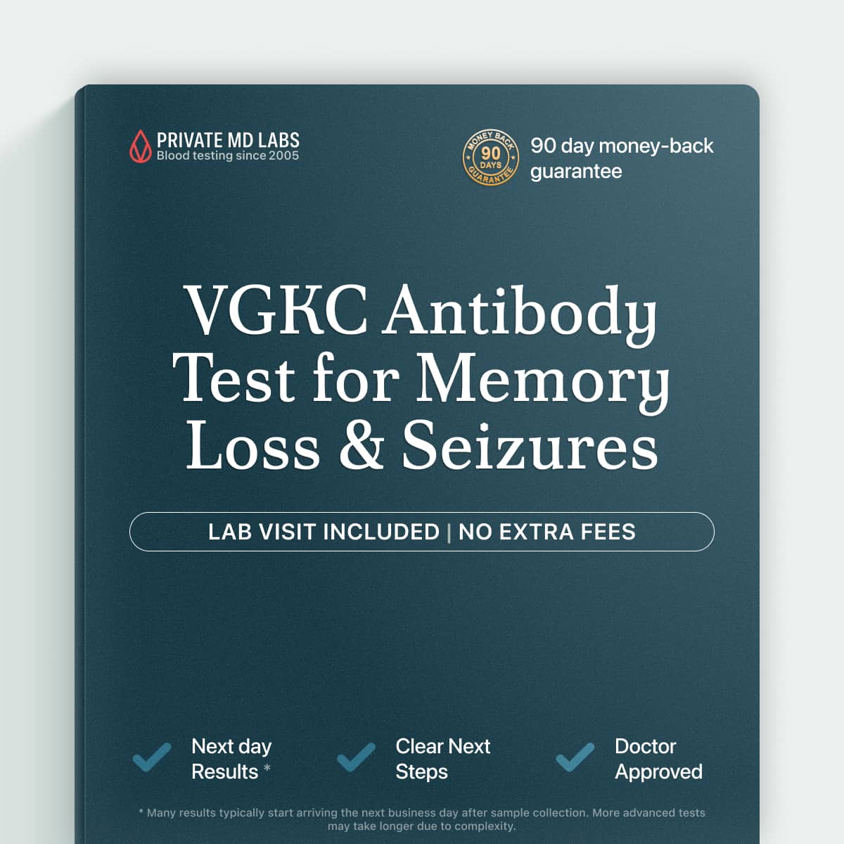 VGKC antibody test for patients with memory loss, seizures, or cancer-related neurological symptoms